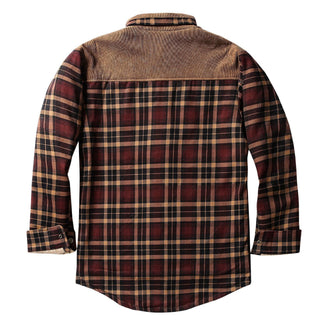 Herren Hemdjacke mit Karomuster und Taschen