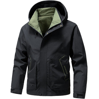 Herren Langarm-Hoodie-Jacke mit Taschen
