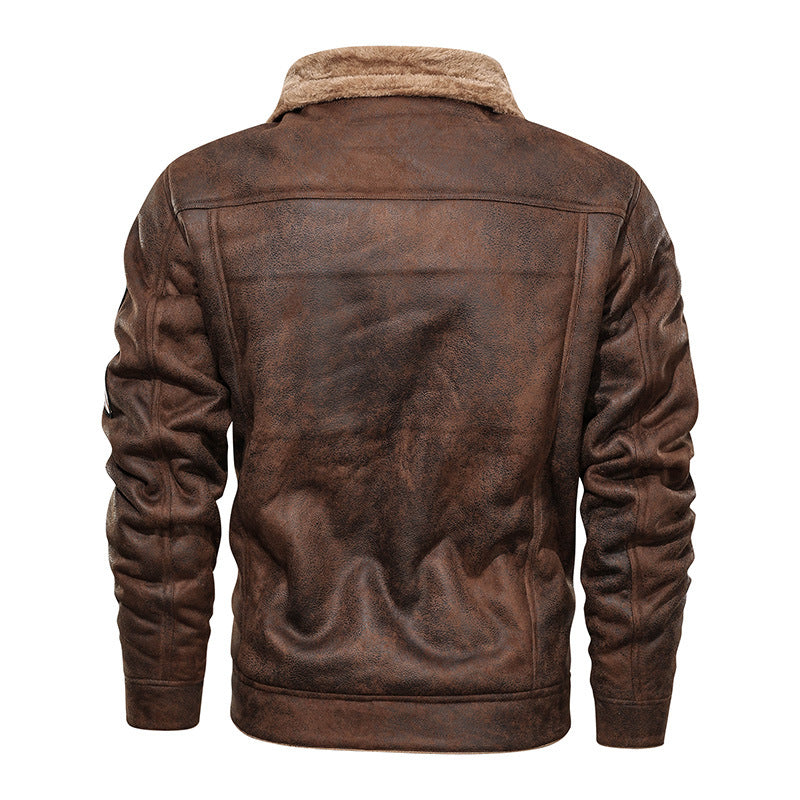 Herren Jeansjacke mit Teddyfutter und Druckknopfleiste