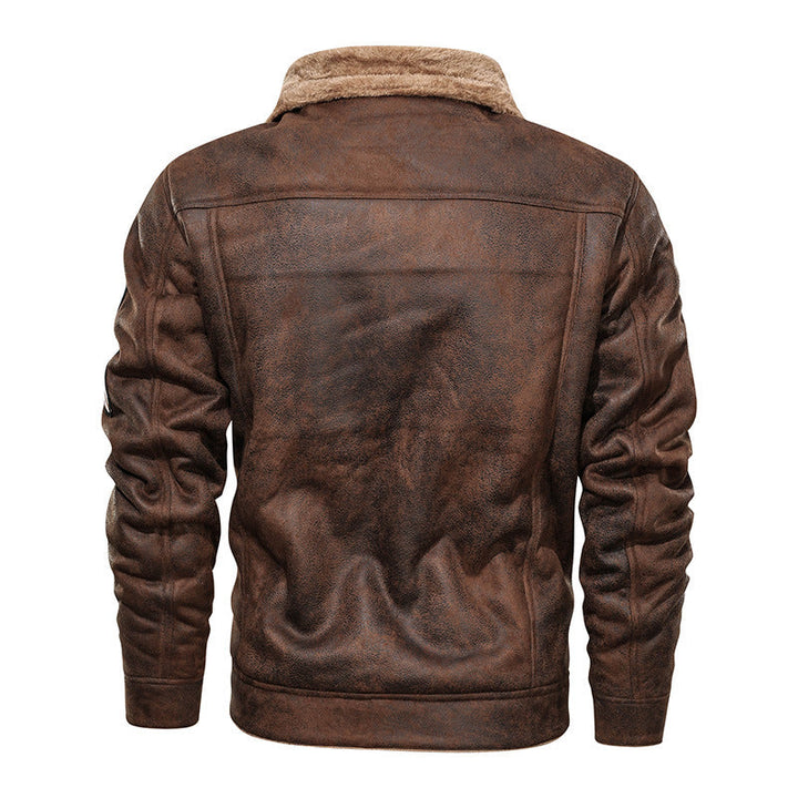 Herren Jeansjacke mit Teddyfutter und Druckknopfleiste