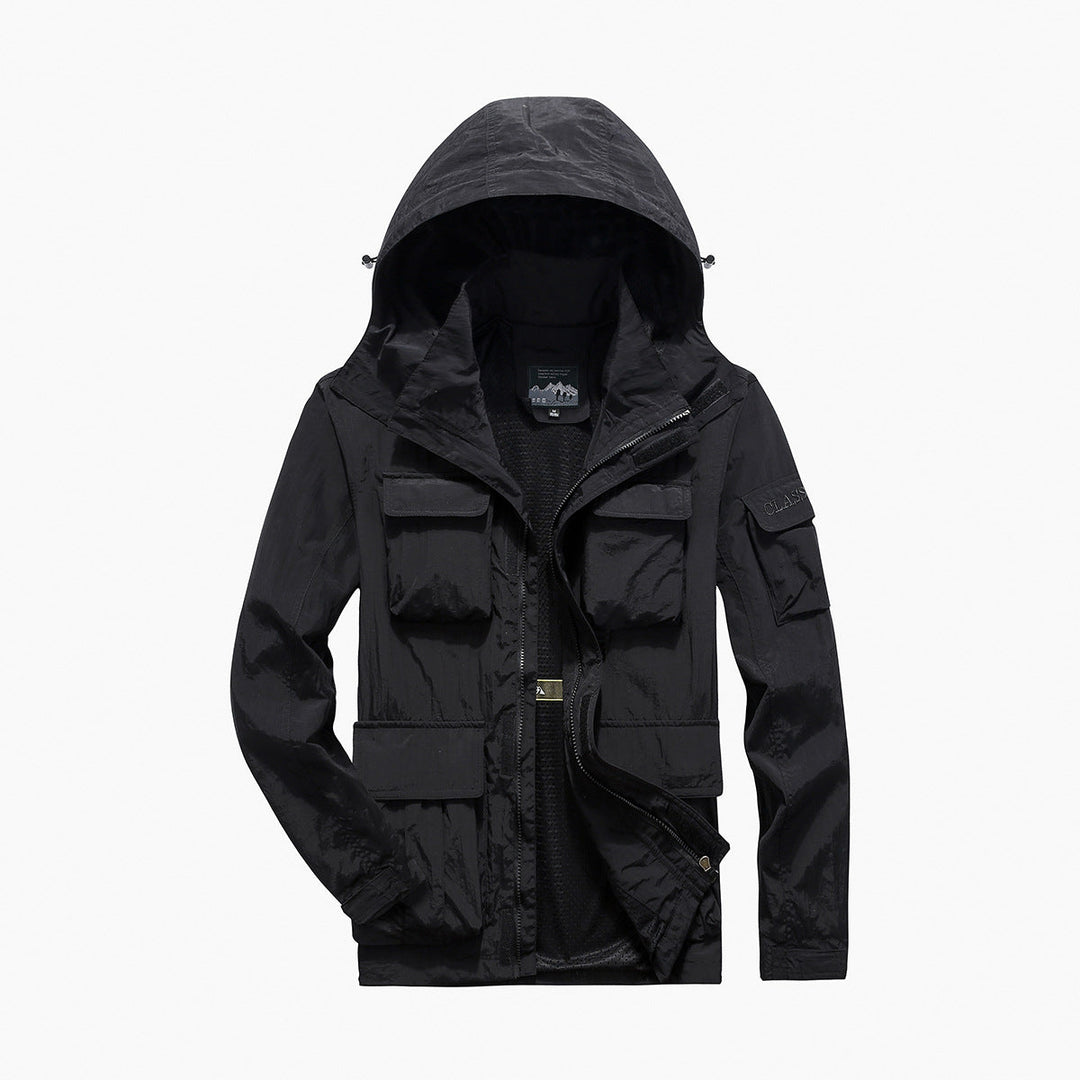 Herren Utility-Fieldjacke mit Klapp- und Reißverschlusstaschen