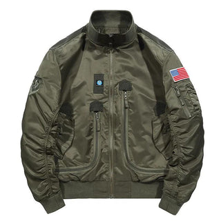 Herren Bomberjacke im Fliegerstil mit Thermofutter und Utility-Taschen