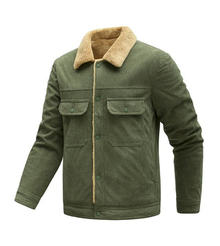 Herren Langarmjacke mit Knöpfen und Taschen