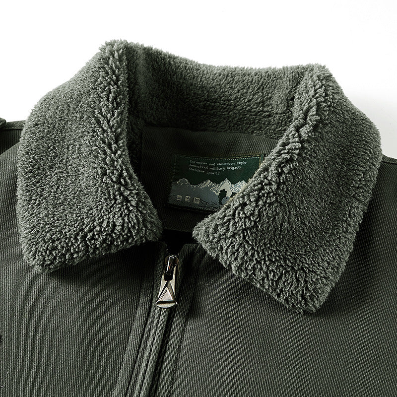 Herren-Langarmjacke mit Knöpfen und Taschen