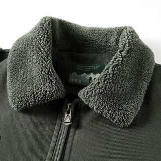 Herren-Langarmjacke mit Knöpfen und Taschen