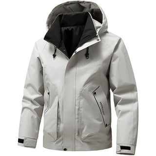 Herren Langarm-Hoodie-Jacke mit Taschen