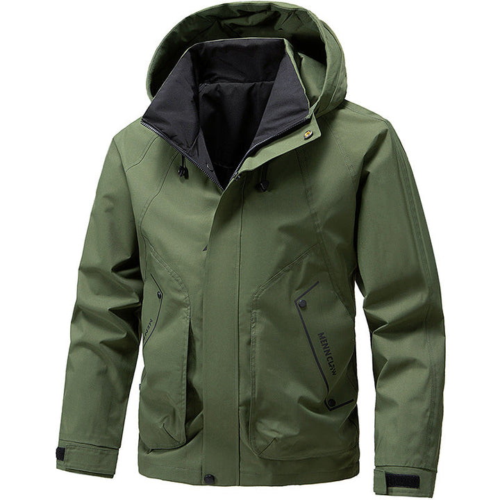 Herren Langarm-Hoodie-Jacke mit Taschen
