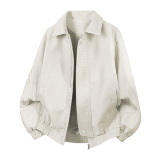Herren Oversize-Blouson mit elastischem Saum und verdecktem Reißverschluss