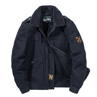 Herren-Langarmjacke mit Knöpfen und Taschen