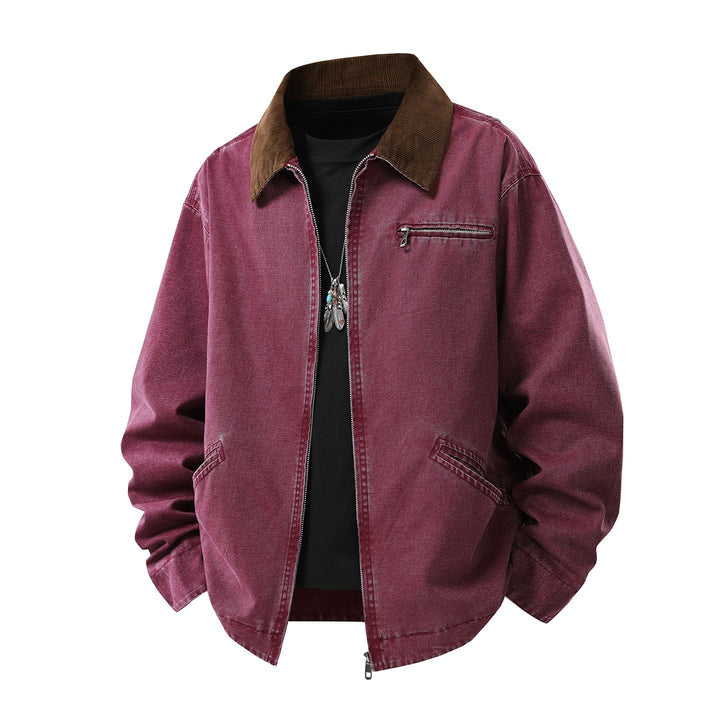 Herren Langarmjacke mit Kragen und Taschen