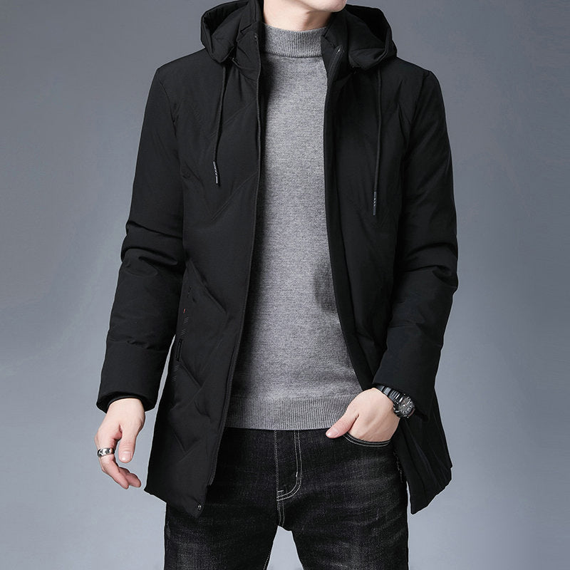Herren Langarm Kapuzenjacke mit Taschen