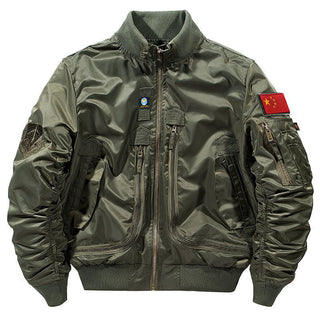 Herren Bomberjacke im Fliegerstil mit mehreren Taschen
