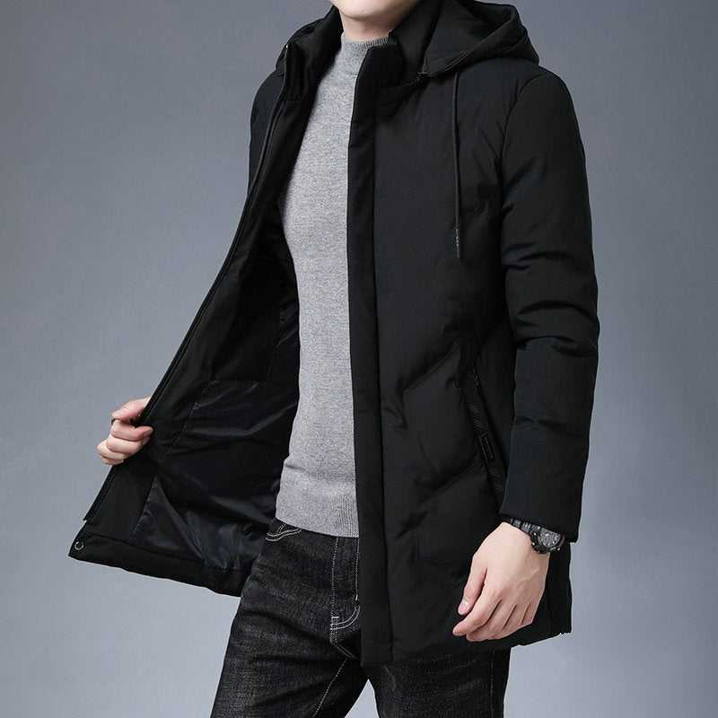 Herren Langarm Kapuzenjacke mit Taschen