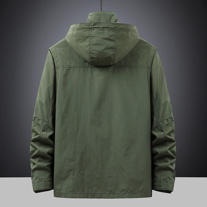 Herren Fieldjacke mit Kapuze und Multifunktionstaschen