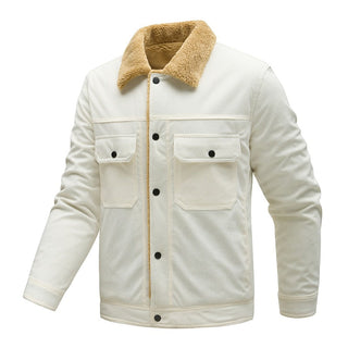Herren Langarmjacke mit Knöpfen und Taschen