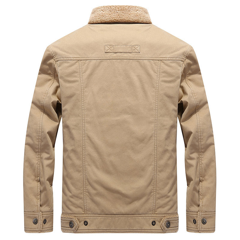 Herren-Langarmjacke mit Knöpfen und Taschen
