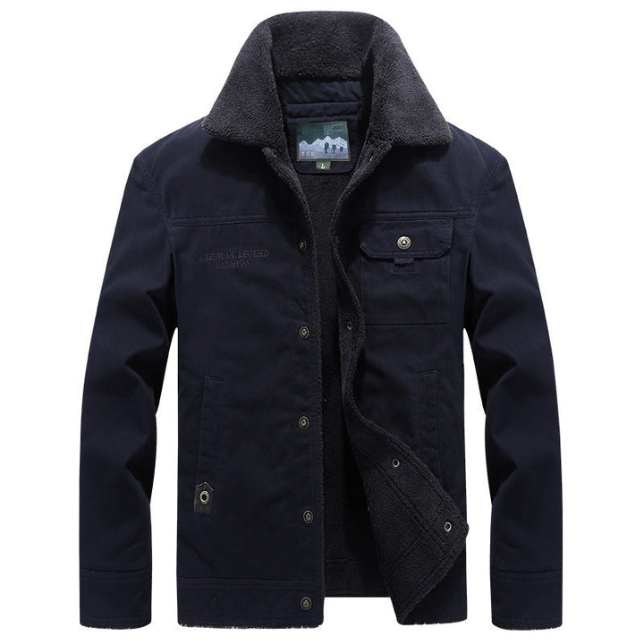 Herren-Langarmjacke mit Knöpfen und Taschen
