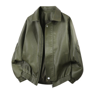 Herren Oversize-Blouson mit elastischem Saum und verdecktem Reißverschluss