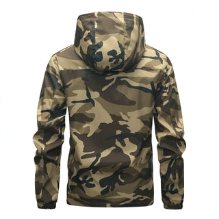 Herren Camouflage-Jacke mit Kapuze und Taschen