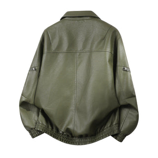 Herren Oversize-Blouson mit elastischem Saum und verdecktem Reißverschluss