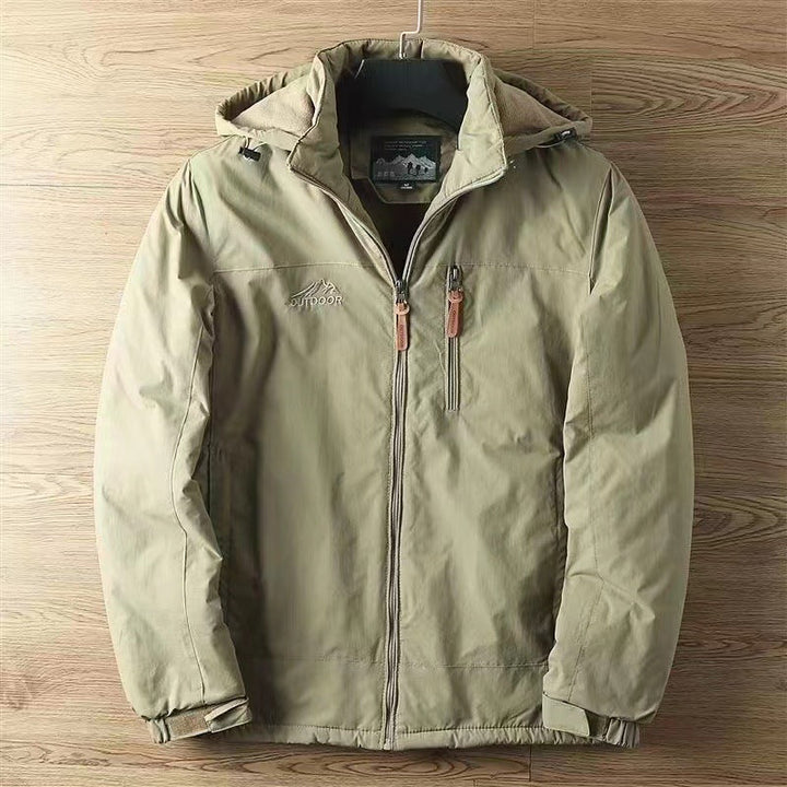 Herren wasserabweisende Allwetter-Trekkingjacke mit Kapuze