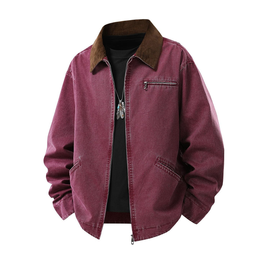 Herren Langarmjacke mit Kragen und Taschen