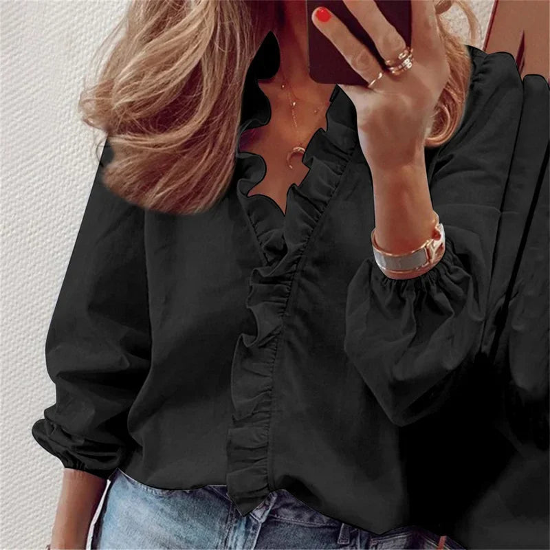 Enola™ | Feminin Bluse mit verspielten Rüschen