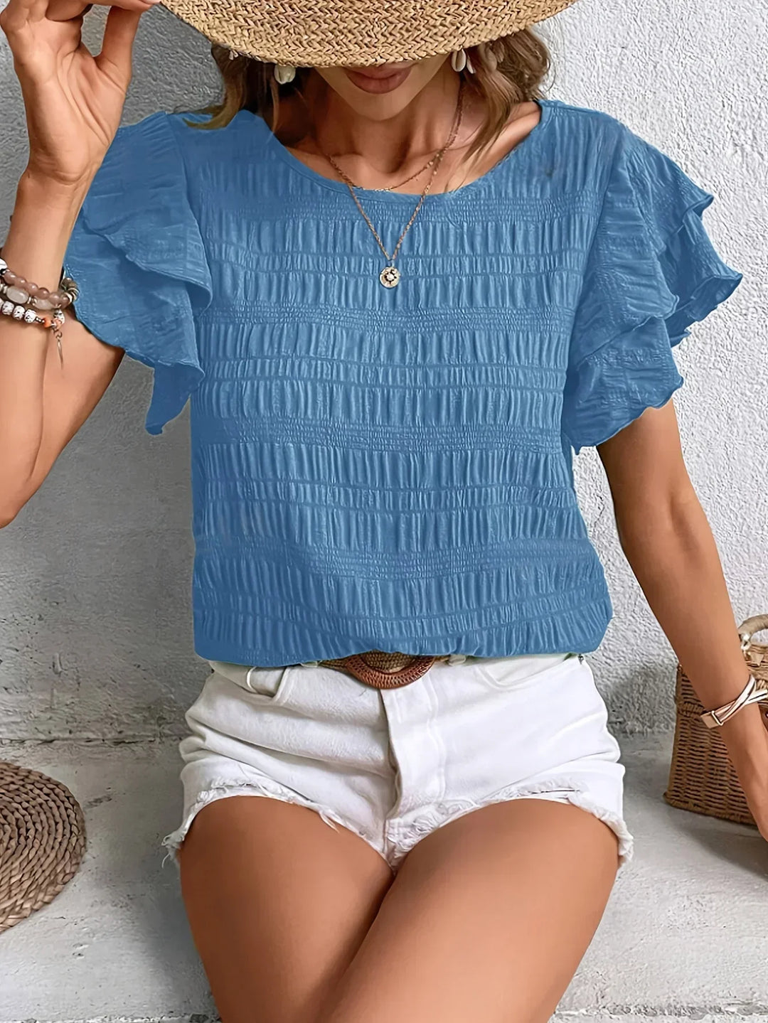 Charmaine™ | Leichte & Luftige Bluse mit Spaß-Rüschen
