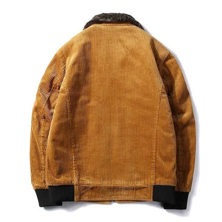 Herren Bomberjacke mit Plüschkragen und Taschen