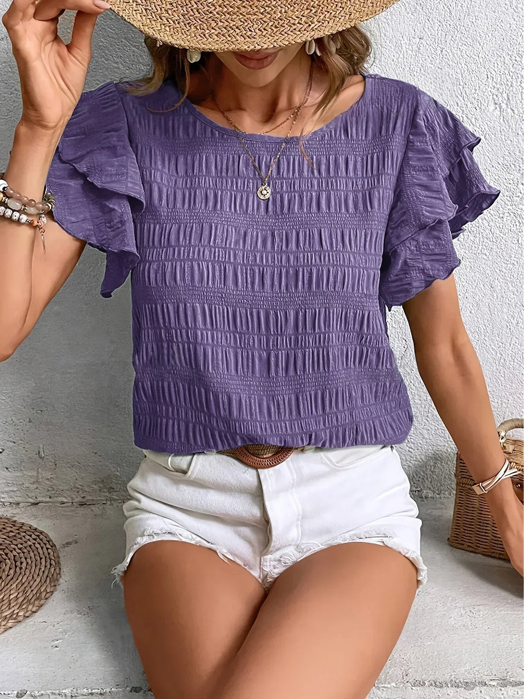 Charmaine™ | Leichte & Luftige Bluse mit Spaß-Rüschen