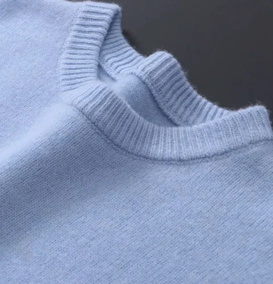 RYAN | WARMER MOHAIR PULLOVER - BLAU