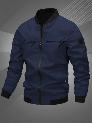 Finn - Lässige Bomberjacke Mit Gesticktem Buchstaben Für Männer
