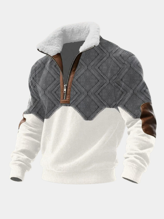 SILVORO | Fleece-Pullover mit hohem Kragen