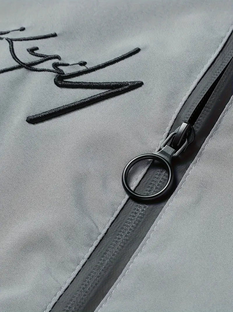 Finn - Lässige Bomberjacke Mit Gesticktem Buchstaben Für Männer