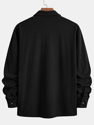 Bryce | Herren Langarm-Overshirt mit Taschen und Knöpfen