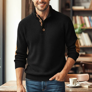 Sebastian | Herren Langarmpullover mit Knöpfen