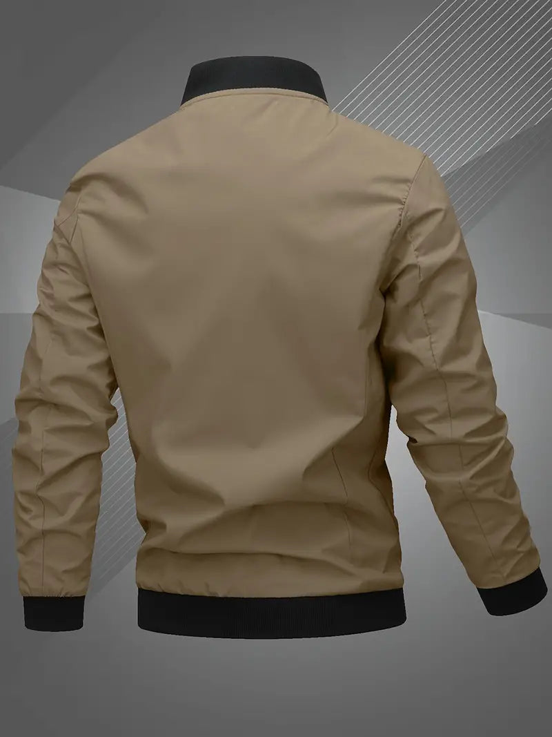 Finn - Lässige Bomberjacke Mit Gesticktem Buchstaben Für Männer