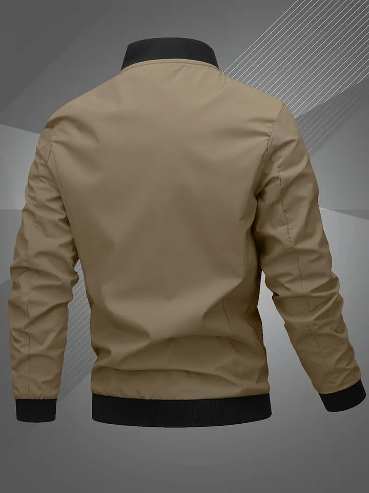 Finn - Lässige Bomberjacke Mit Gesticktem Buchstaben Für Männer