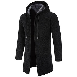 Elias - Mittellange Herrenjacke Mit Kapuze Und Wattiertem Fleece