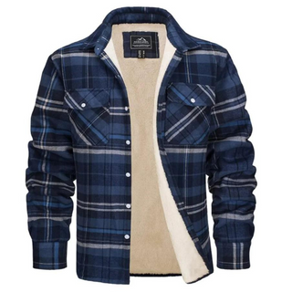 Ethan | Herren Karo Jacke mit Knöpfen und Taschen