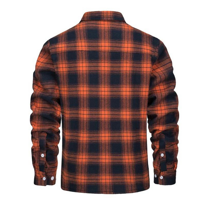 Ethan | Herren Karo Jacke mit Knöpfen und Taschen