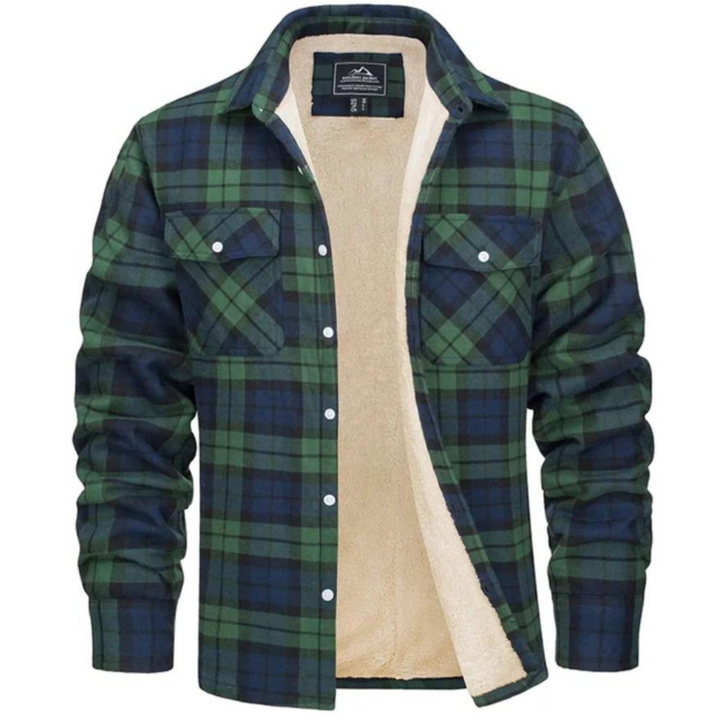 Ethan | Herren Karo Jacke mit Knöpfen und Taschen