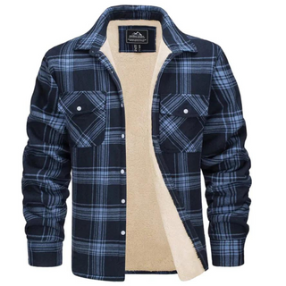 Ethan | Herren Karo Jacke mit Knöpfen und Taschen