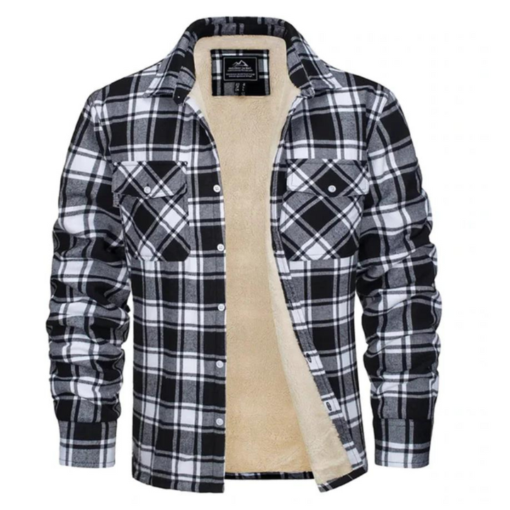 Ethan | Herren Karo Jacke mit Knöpfen und Taschen
