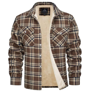 Ethan | Herren Karo Jacke mit Knöpfen und Taschen