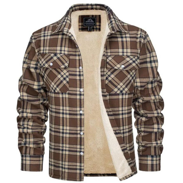 Ethan | Herren Karo Jacke mit Knöpfen und Taschen