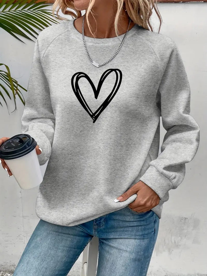 Heartzone - Lässiges Sweatshirt Mit Herzmotiv