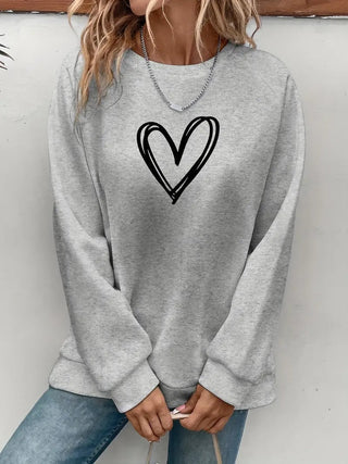 Heartzone - Lässiges Sweatshirt Mit Herzmotiv