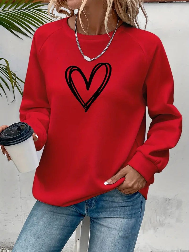 Heartzone - Lässiges Sweatshirt Mit Herzmotiv