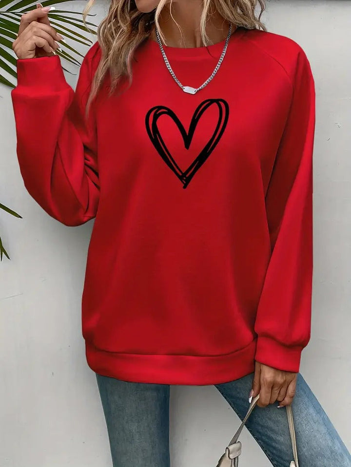 Heartzone - Lässiges Sweatshirt Mit Herzmotiv